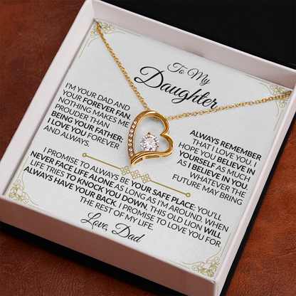 Dad to Daughter: You'll Never Face Life Alone Necklace