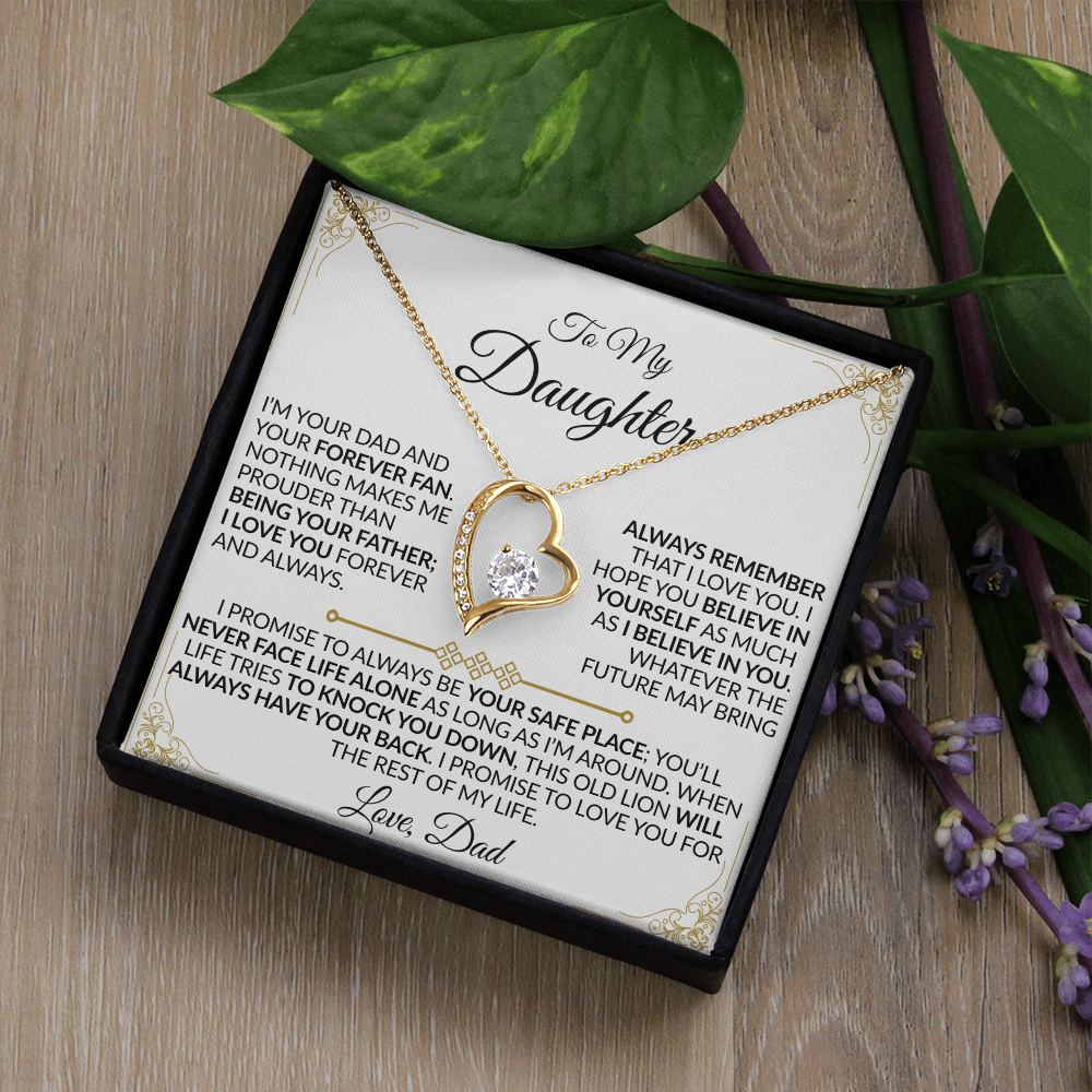 Dad to Daughter: You'll Never Face Life Alone Necklace