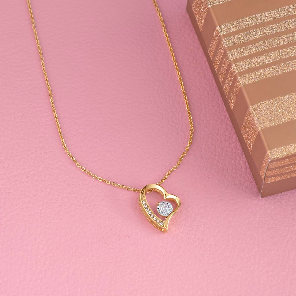 For the Daughter Who Has My Heart Necklace | From Dad |  14k white gold or 18k yellow gold finish