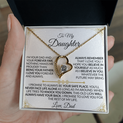 Dad to Daughter: You'll Never Face Life Alone Necklace