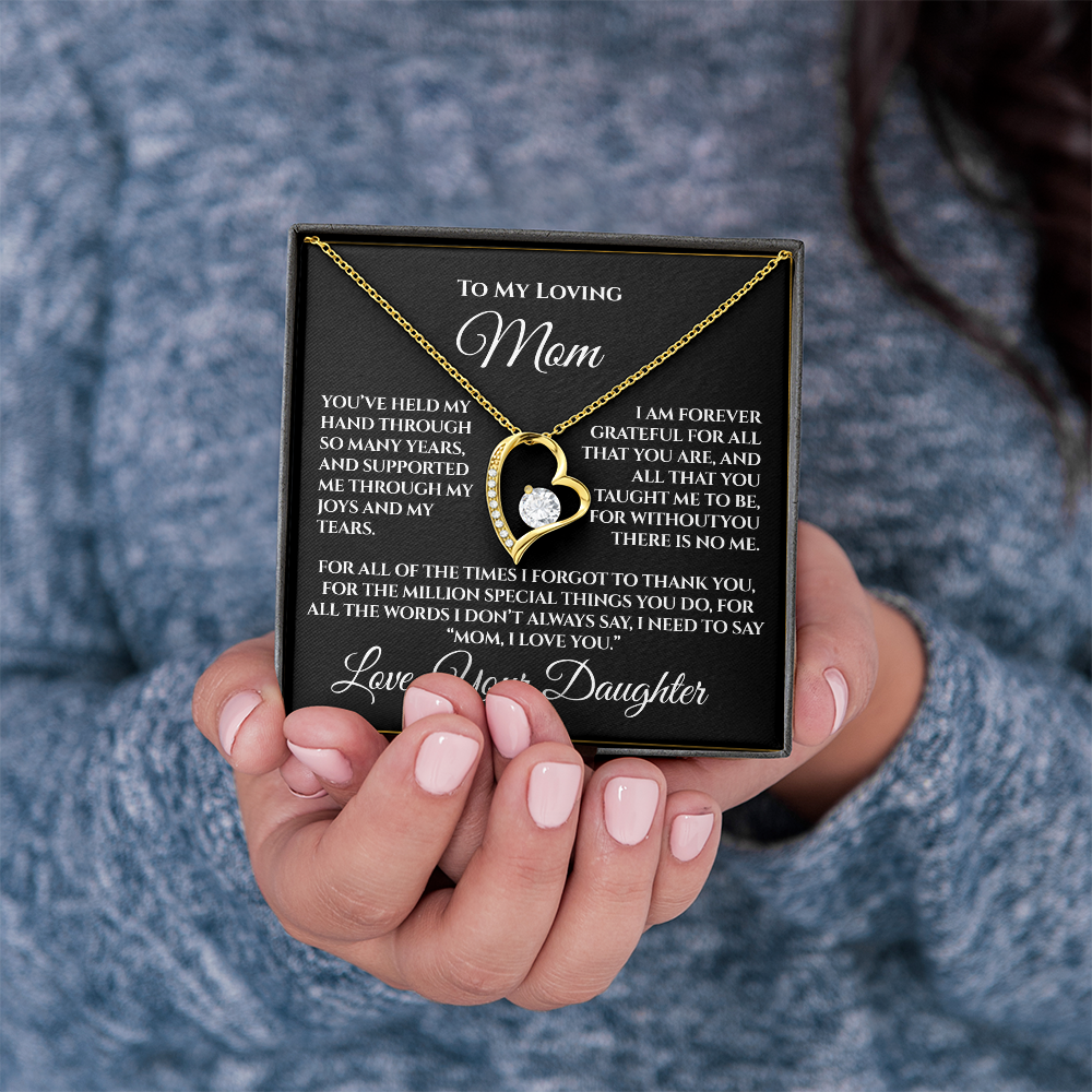 To My Mom — “Without You There's No Me” Necklace Gift From Daughter