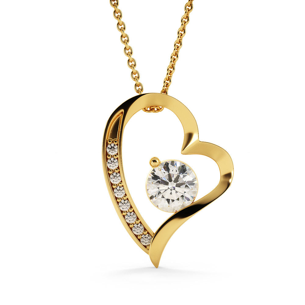 For the Daughter Who Has My Heart Necklace | From Dad |  14k white gold or 18k yellow gold finish