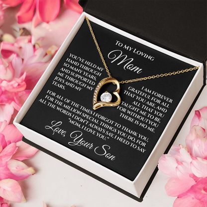 To My Mom — “Without You There's No Me” Necklace Gift From Son