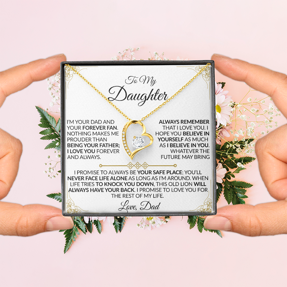 Dad to Daughter: You'll Never Face Life Alone Necklace