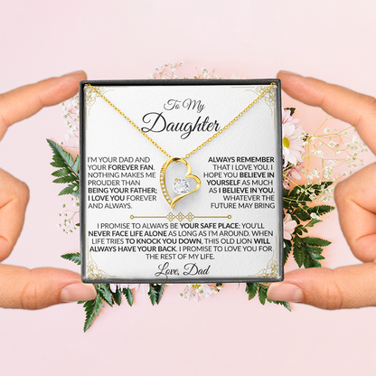 Dad to Daughter: You'll Never Face Life Alone Necklace