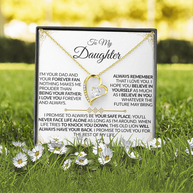 Dad to Daughter: You'll Never Face Life Alone Necklace
