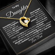 Para Mi Hija — Con amor, Papá | Collar Amor Eterno (Blanco/Dorado)