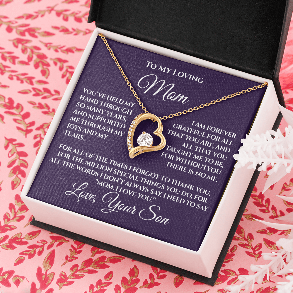 Gift for Mom from Son — “Without You There's No Me” Necklace
