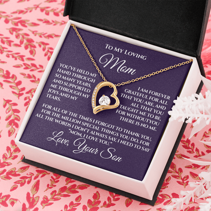Gift for Mom from Son — “Without You There's No Me” Necklace