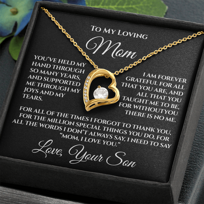 To My Mom — “Without You There's No Me” Necklace Gift From Son
