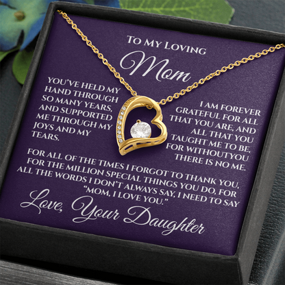 Gift for Mom from Daughter — “Without You There's No Me” Necklace