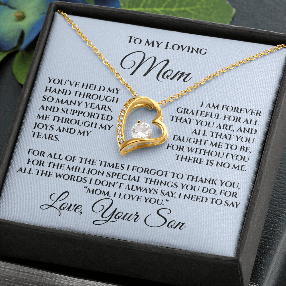 Mother's Day Gift for Mom from Son — “Without You There's No Me” Necklace