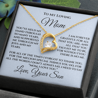 Mother's Day Gift for Mom from Son — “Without You There's No Me” Necklace