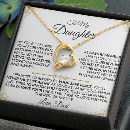 Dad to Daughter: You'll Never Face Life Alone Necklace