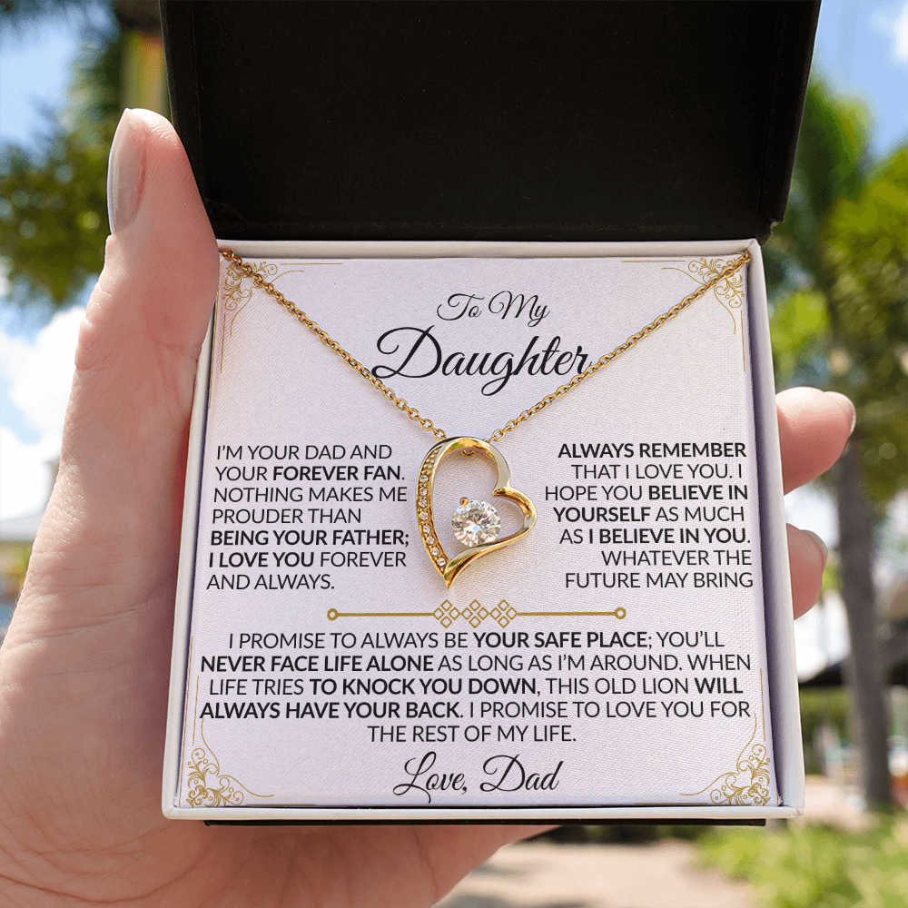 Dad to Daughter: You'll Never Face Life Alone Necklace