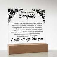 Para Mi Bella Hija | Placa Cuadrada de Acrílico