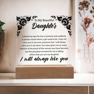 Para Mi Bella Hija | Placa Cuadrada de Acrílico