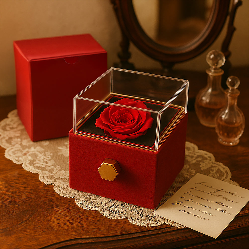 To My Beautiful Daughter™ — Forever Love Necklace (Rose Reveal Box) | Choose 14k White Gold Finish or 18k Yellow Gold Finish.