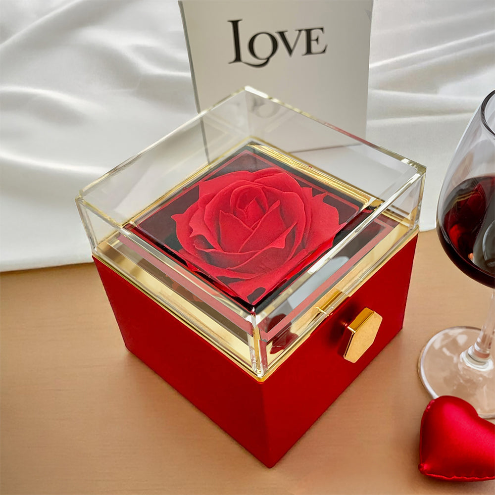 To My Beautiful Daughter™ — Forever Love Necklace (Rose Reveal Box) | Choose 14k White Gold Finish or 18k Yellow Gold Finish.