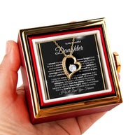 To My Beautiful Daughter™ — Forever Love Necklace (Rose Reveal Box) | Choose 14k White Gold Finish or 18k Yellow Gold Finish.