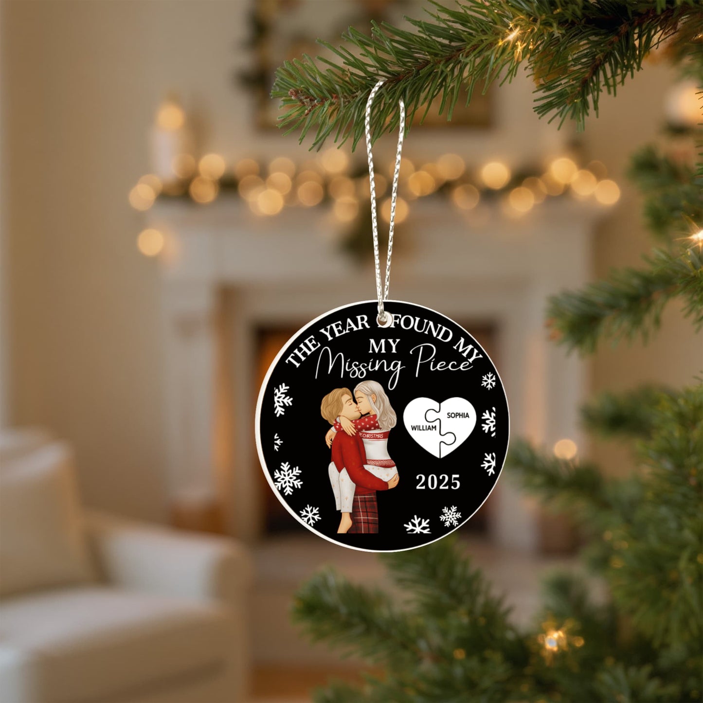 The Year I Found My Missing Piece Personalized Ornament