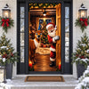 Festive Santa Reindeer Door Cover
