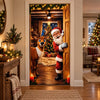 Festive Santa Reindeer Door Cover