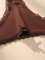 Cotton Lace Thong Set