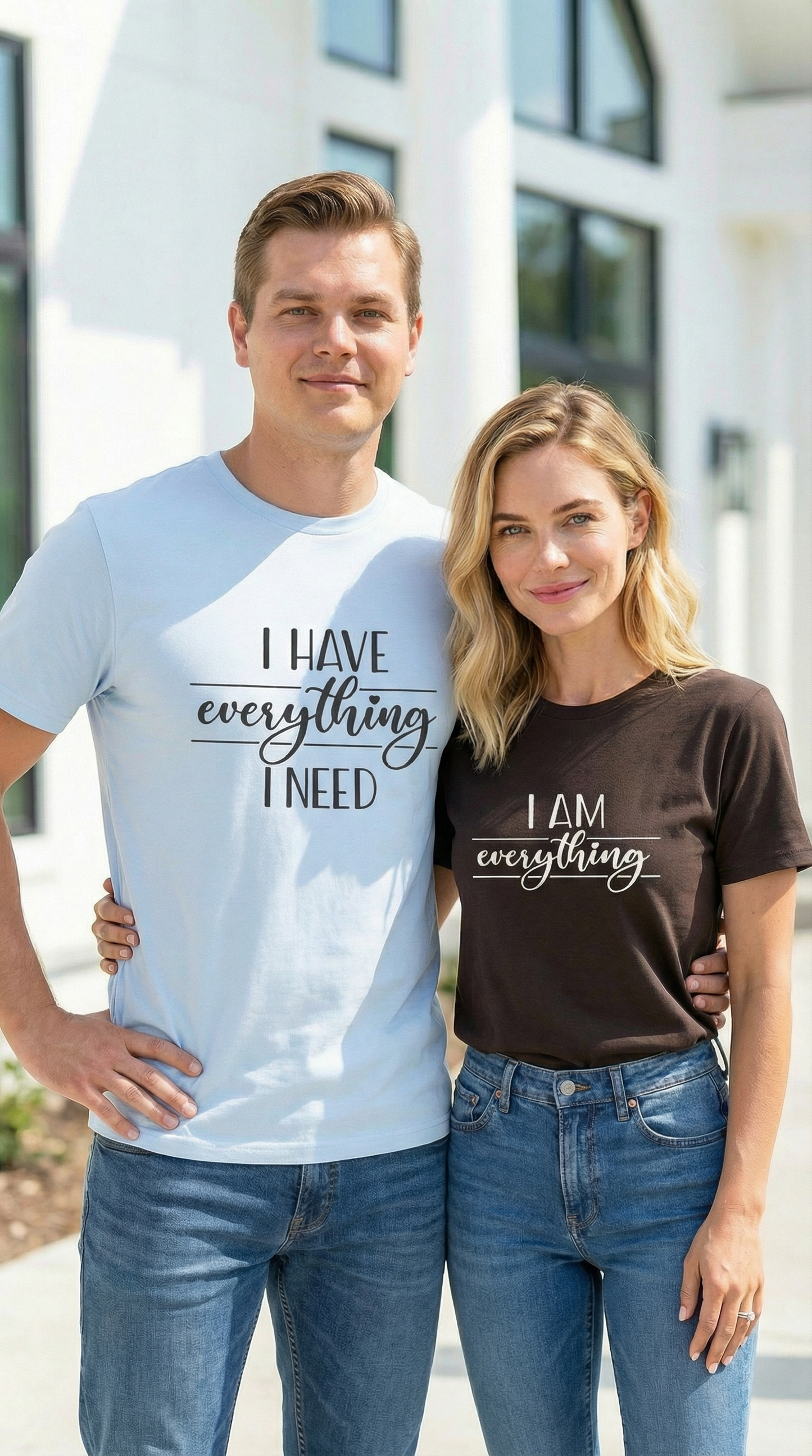 I Have Everything I Need T-Shirt | Matching Couple Shirts | Minimalist Self-Love Tee | I Am Everything Pair Shirt | Gift for Him or Her