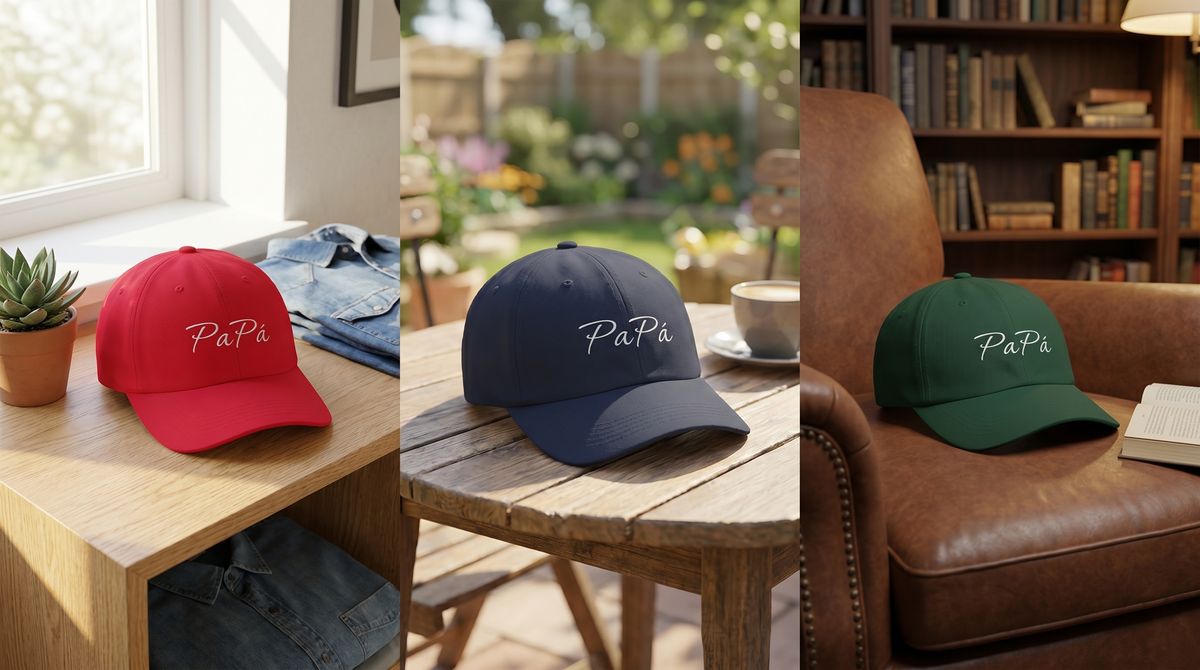 Gorra PaPa Script para papá | Gorra de algodón de perfil bajo, Gorra para uso diario
