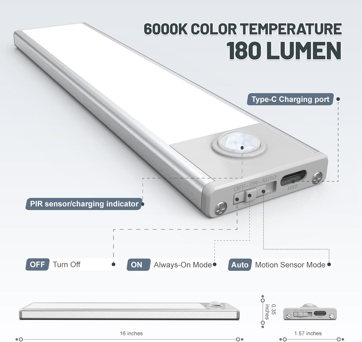Wireless Motion Sensor Cabinet Lights