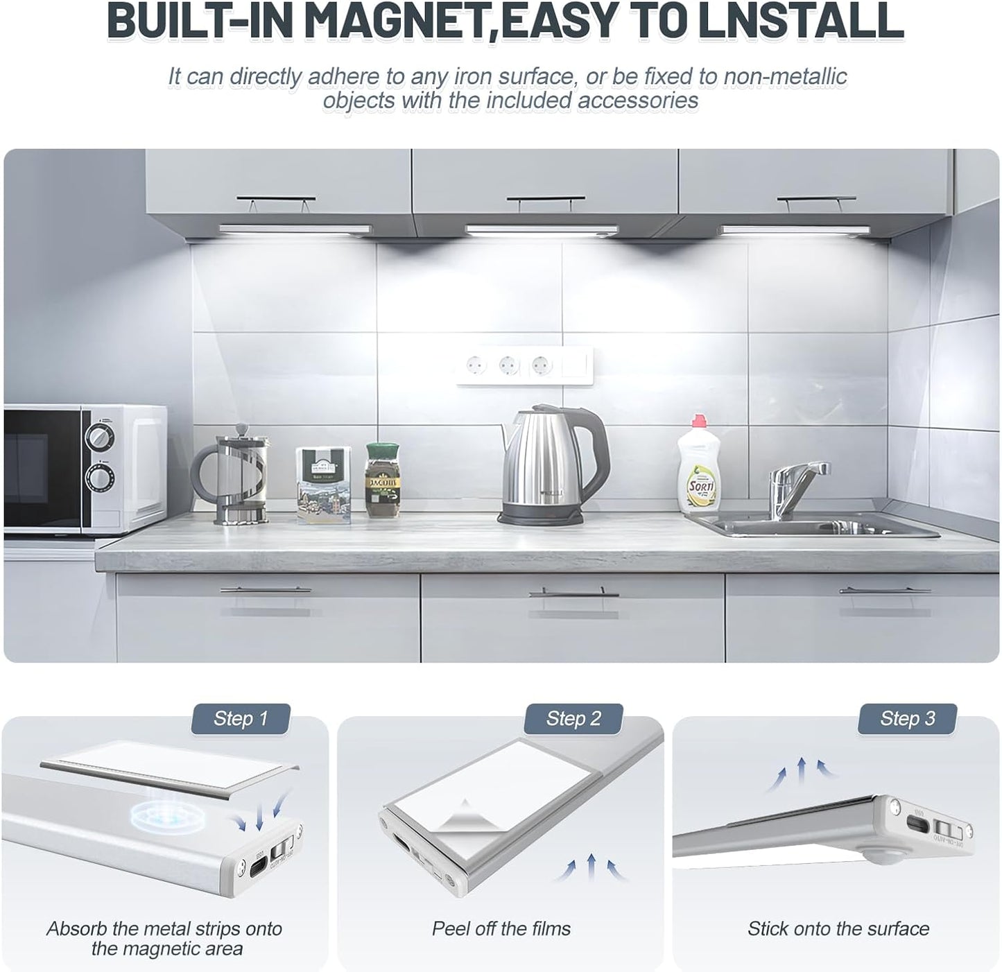 Wireless Motion Sensor Cabinet Lights