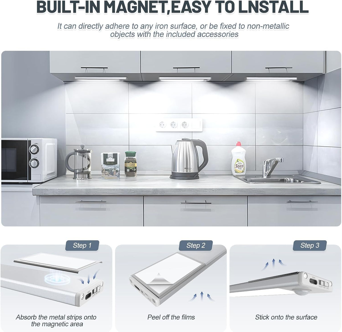 Wireless Motion Sensor Cabinet Lights