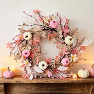 Rugged Autumn Pumpkin Door Wreath