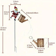 Santa Solar Watering Can Light