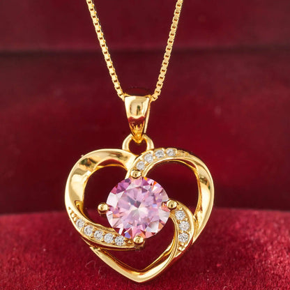 Sparkling Heart Moissanite Necklace