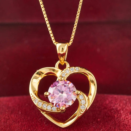 Sparkling Heart Moissanite Necklace