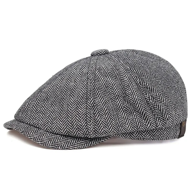 Classic Heritage Herringbone Flat Cap