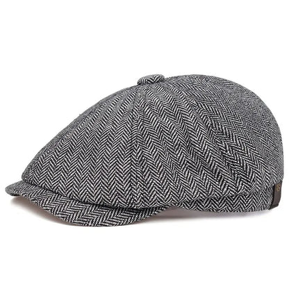 Classic Heritage Herringbone Flat Cap