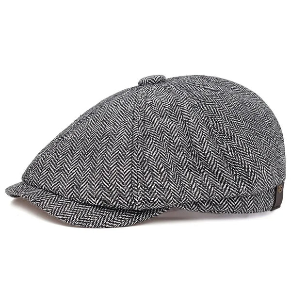 Classic Heritage Herringbone Flat Cap