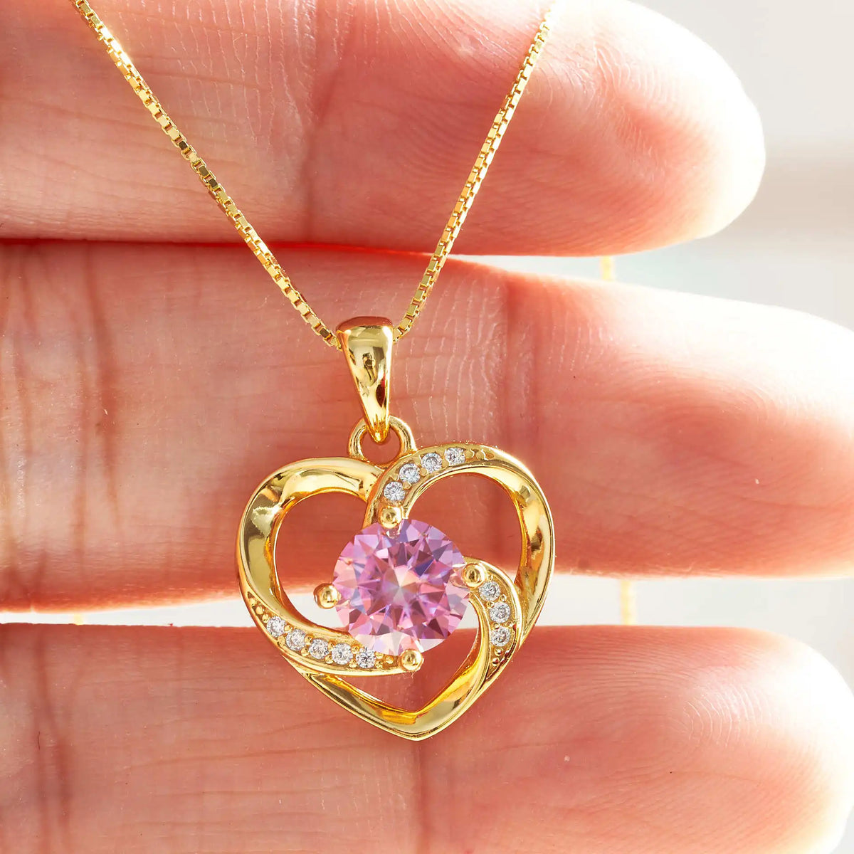 Sparkling Heart Moissanite Necklace