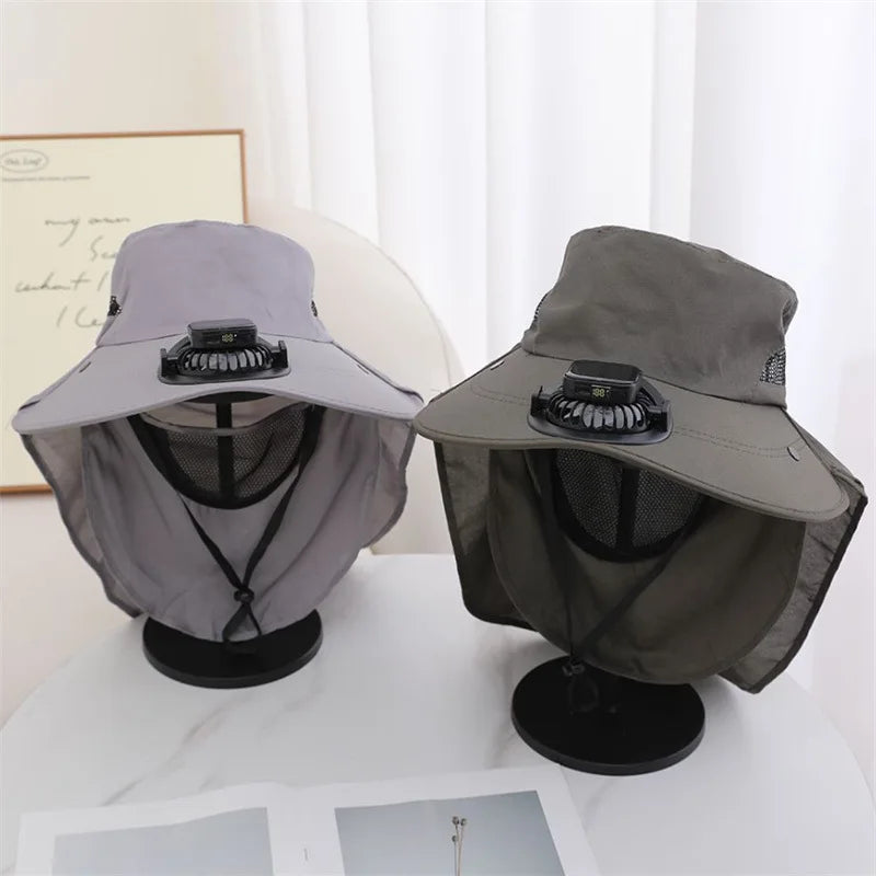 Outdoor Cooling Fan Hat
