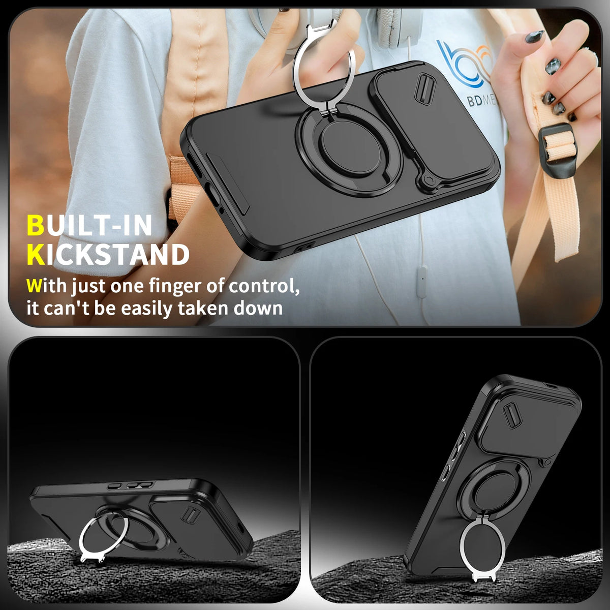 Funda magnética para teléfono MagGrip con anillo