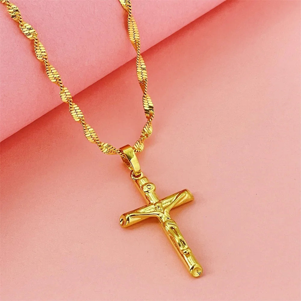 Elegant Gold Cross Necklace