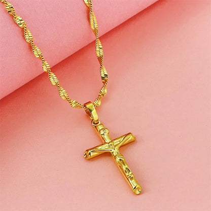 Elegant Gold Cross Necklace