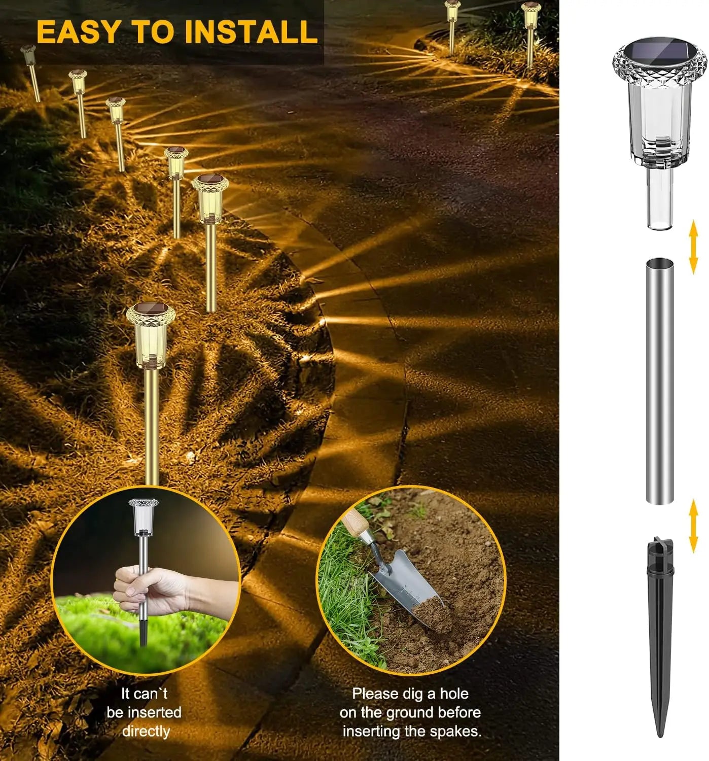 Stainless Steel Solar Garden Light