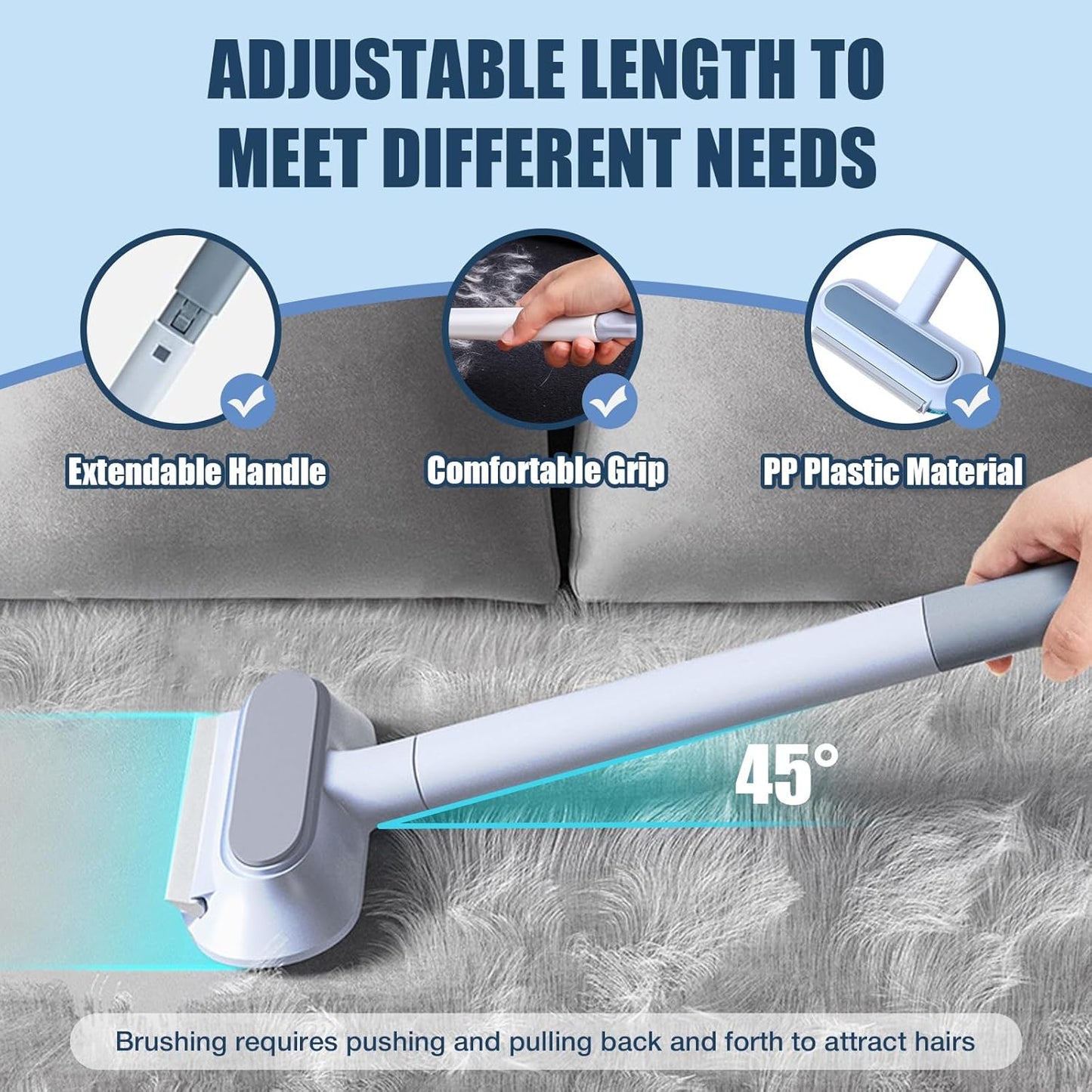 FurFree Long-Handle Hair Brush