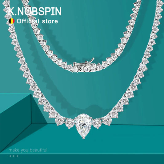 Sparkling Moissanite Tennis Necklace