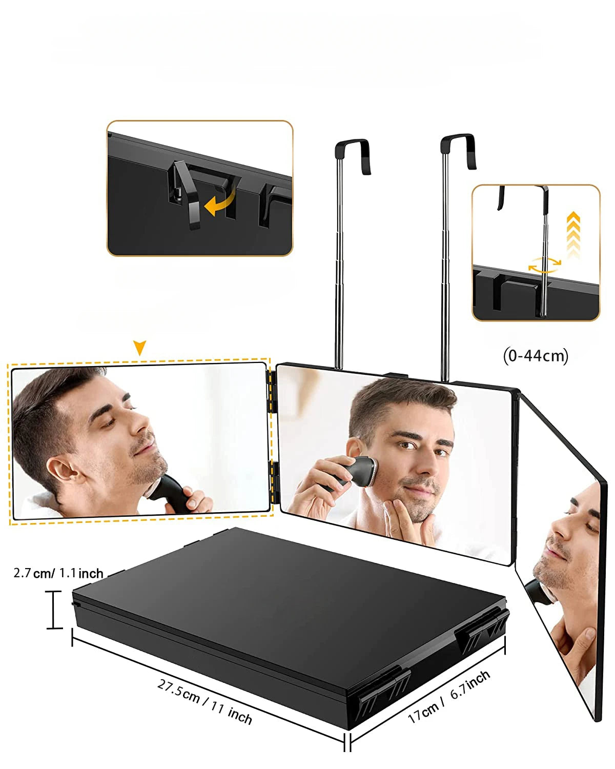 ProFold Trifold Travel Grooming Mirror