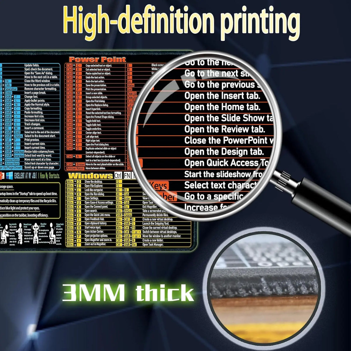 Shortcut Savvy Desk Mat